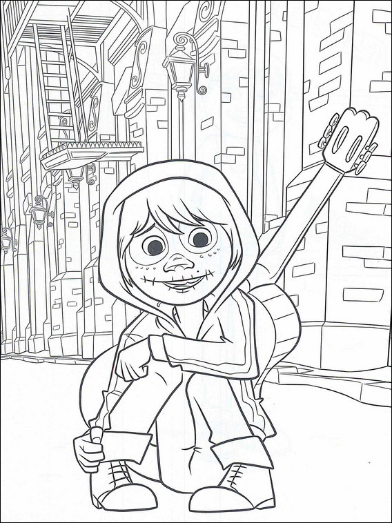 Coloriages Coco pour Halloween Disney addicts