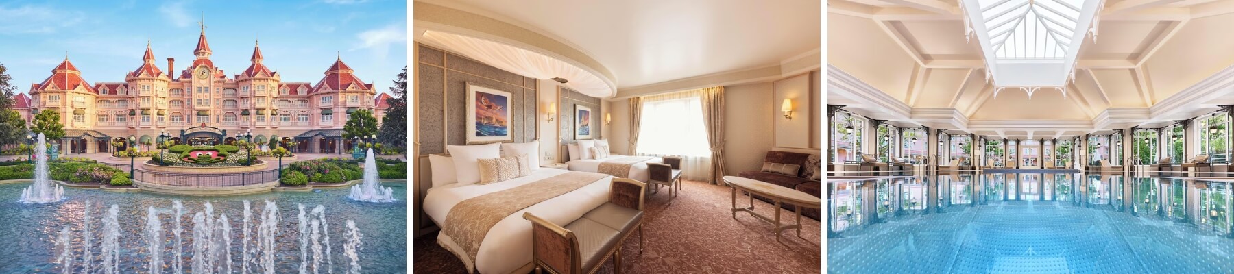 Hôtel Disneyland Hotel à l’entrée du Parc Disneyland Paris, façade emblématique et ambiance royale